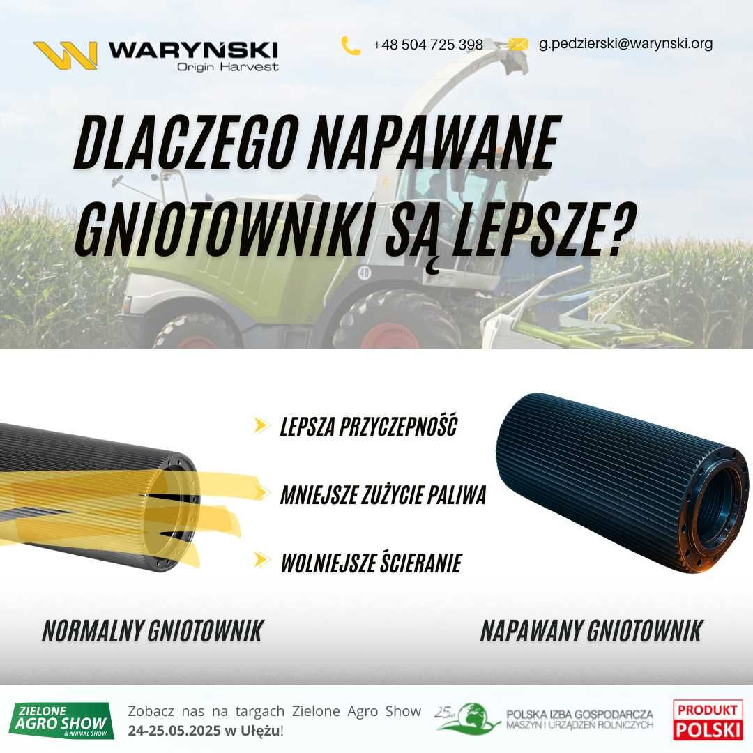 Oryginalne walce do CLAAS JAGUAR – Prosto od producenta Waryński!
