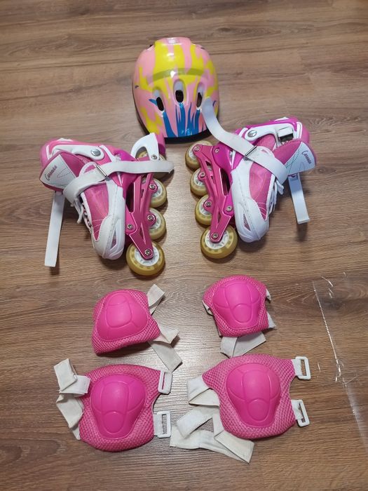 Ролики дитячі(дівчачі)+ захист, 6-9 років