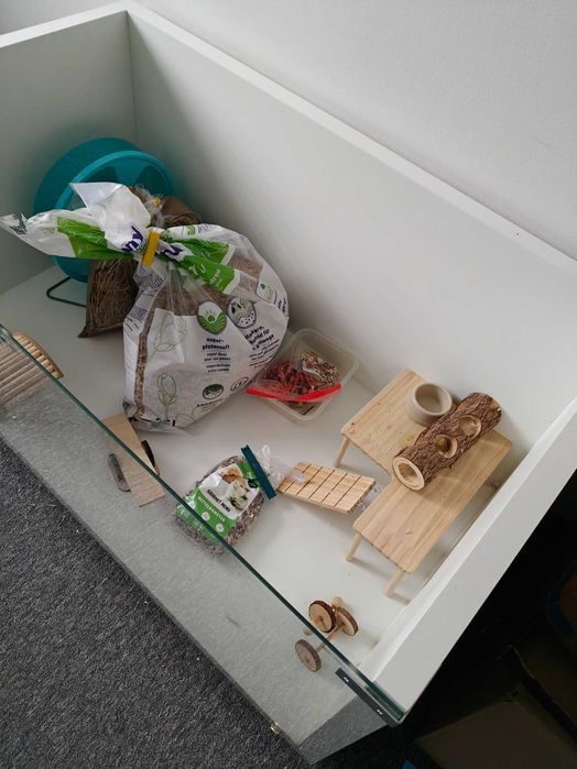 Klatka dla chomika typu "IKEA Linnmon Cage" + wyposażenie