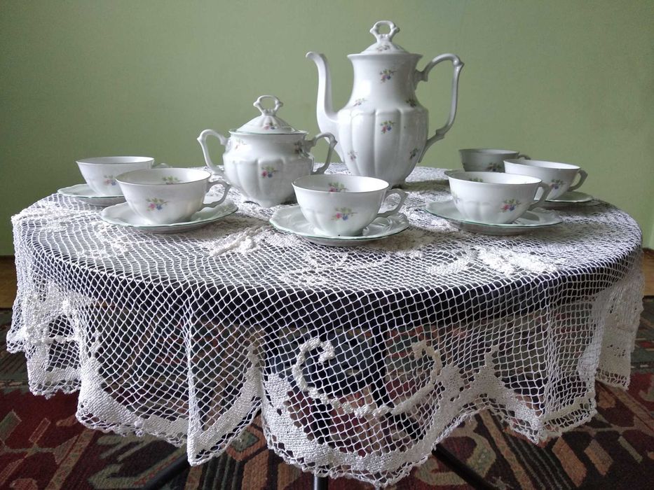 Porcelana polska, komplet do herbaty 6 osobowy