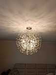 Lampa/żyrandol dmuchawiec z kryształkami
