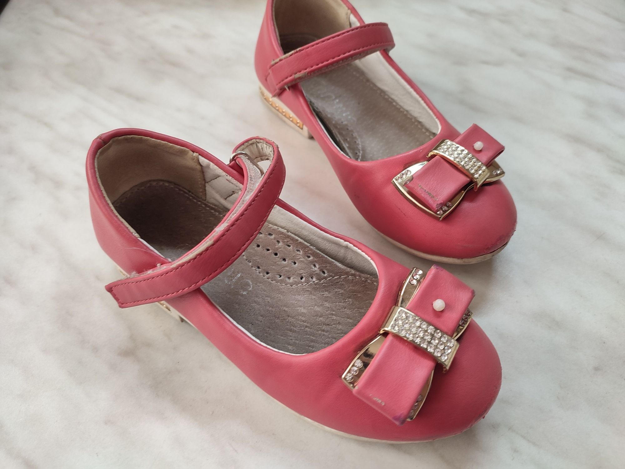Розовые туфли для девочки, 17 см внутри