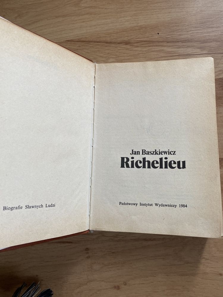 Książka Richelieu Jan Baszkiewicz stan bdb