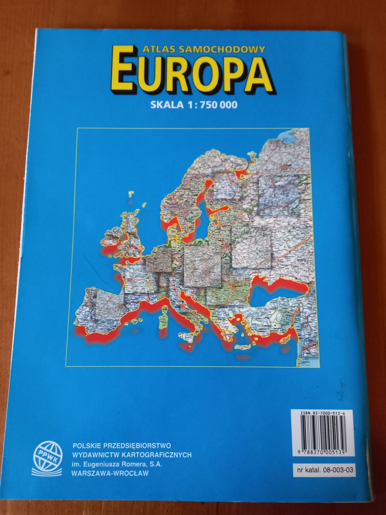 Atlas samochodowy Europa 1:750000