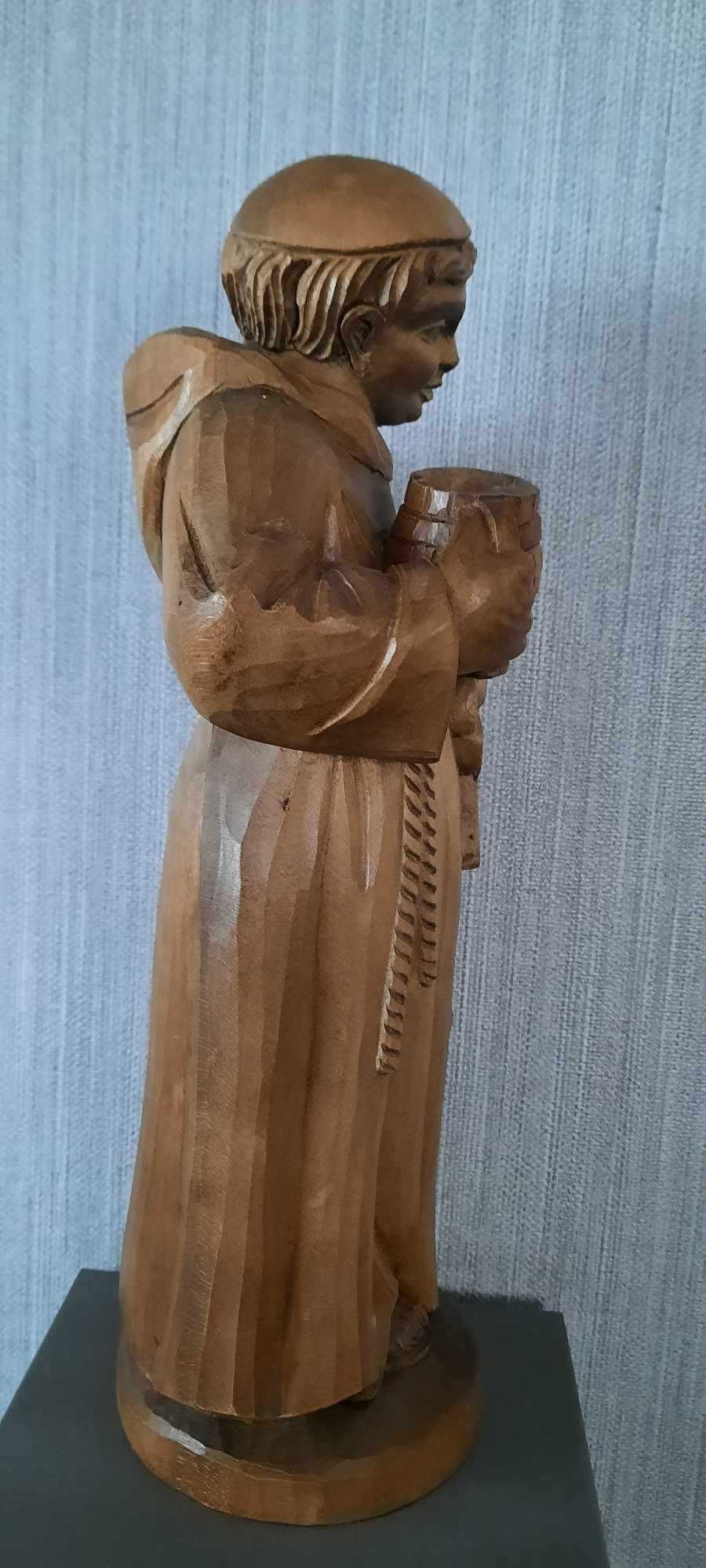 Drewniana rzeźba Mnich lata 60-te