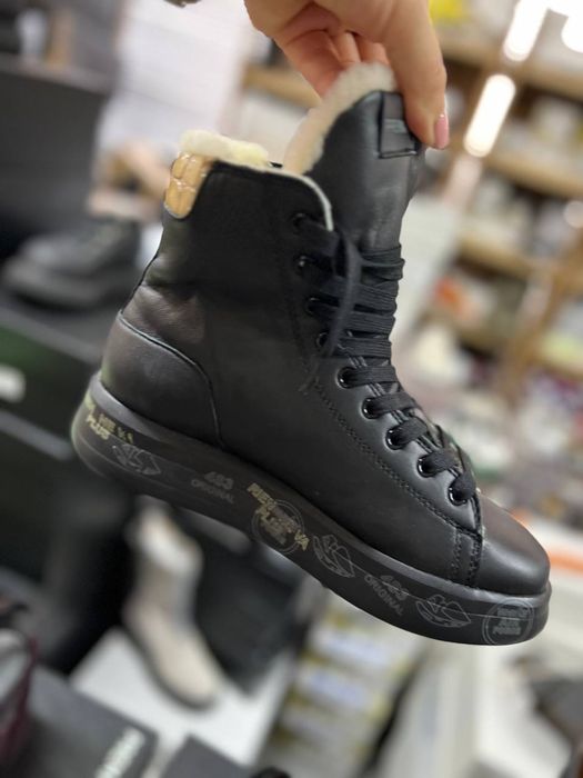 Зимние чёрные ботинки Премиата преміата premiata