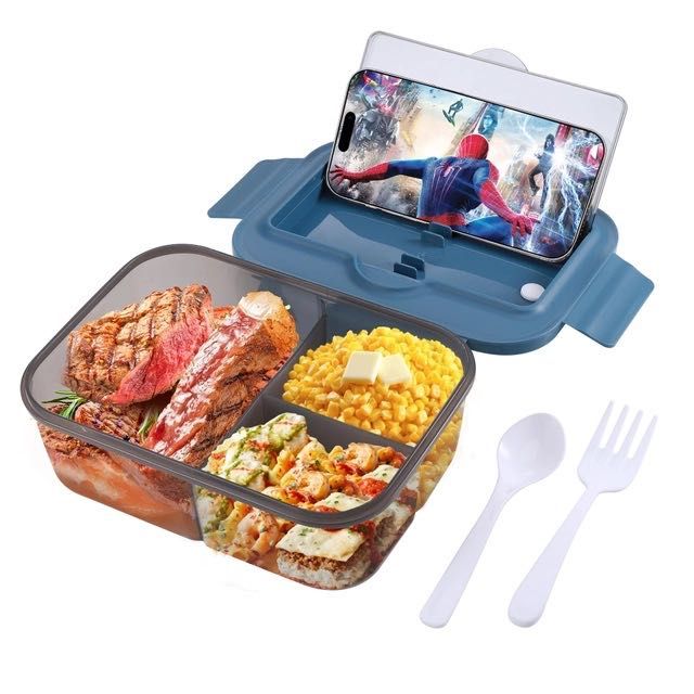 Lunchbox śniadaniówka BENTO 1400ml z widelcem i łyżką