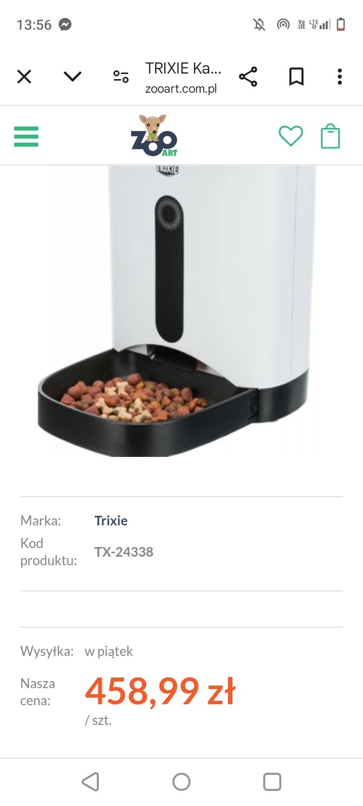 Karmidło automatyczne Trixie tx8