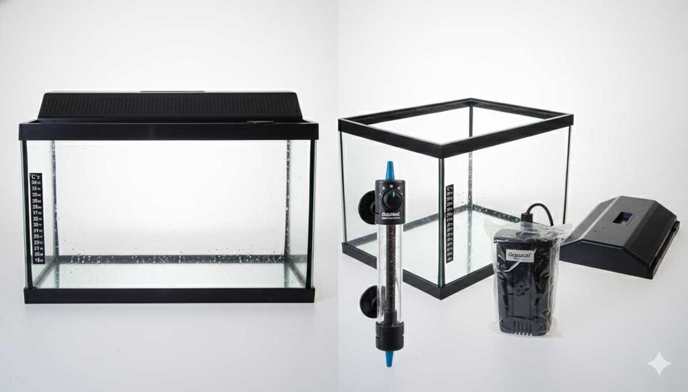 Kit Aquário Completo 20L PREMIUM - Filtro + Bomba Ar + Termóstato NOVO