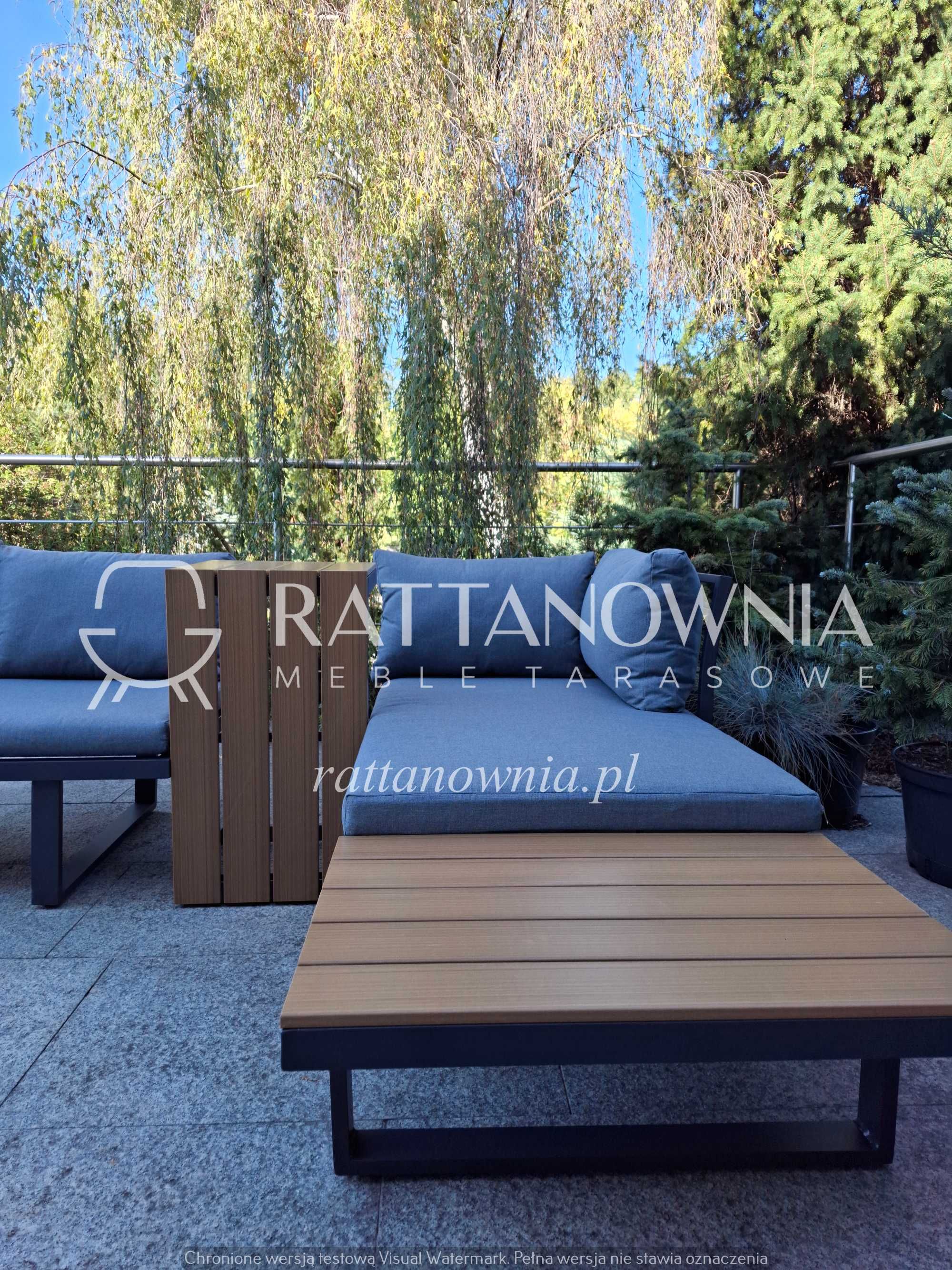 Narożnik Modułowy Aluminiowy Ogrodowy Nowoczesny Zestaw Wypoczynkowy