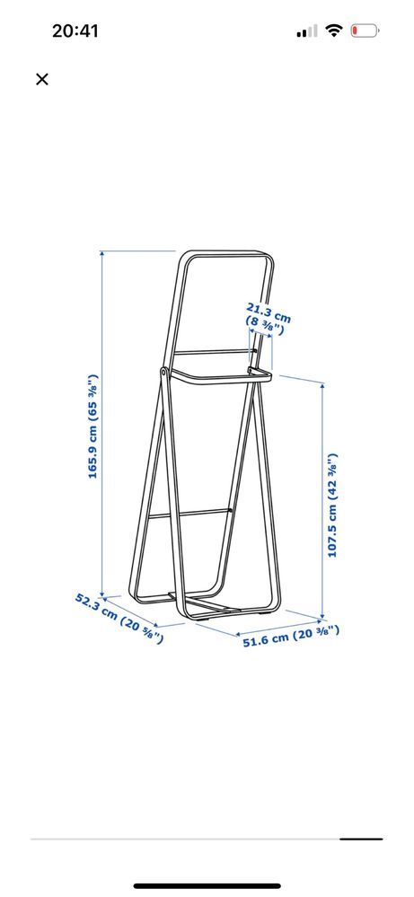 Ikornnes lustro stojace Ikea