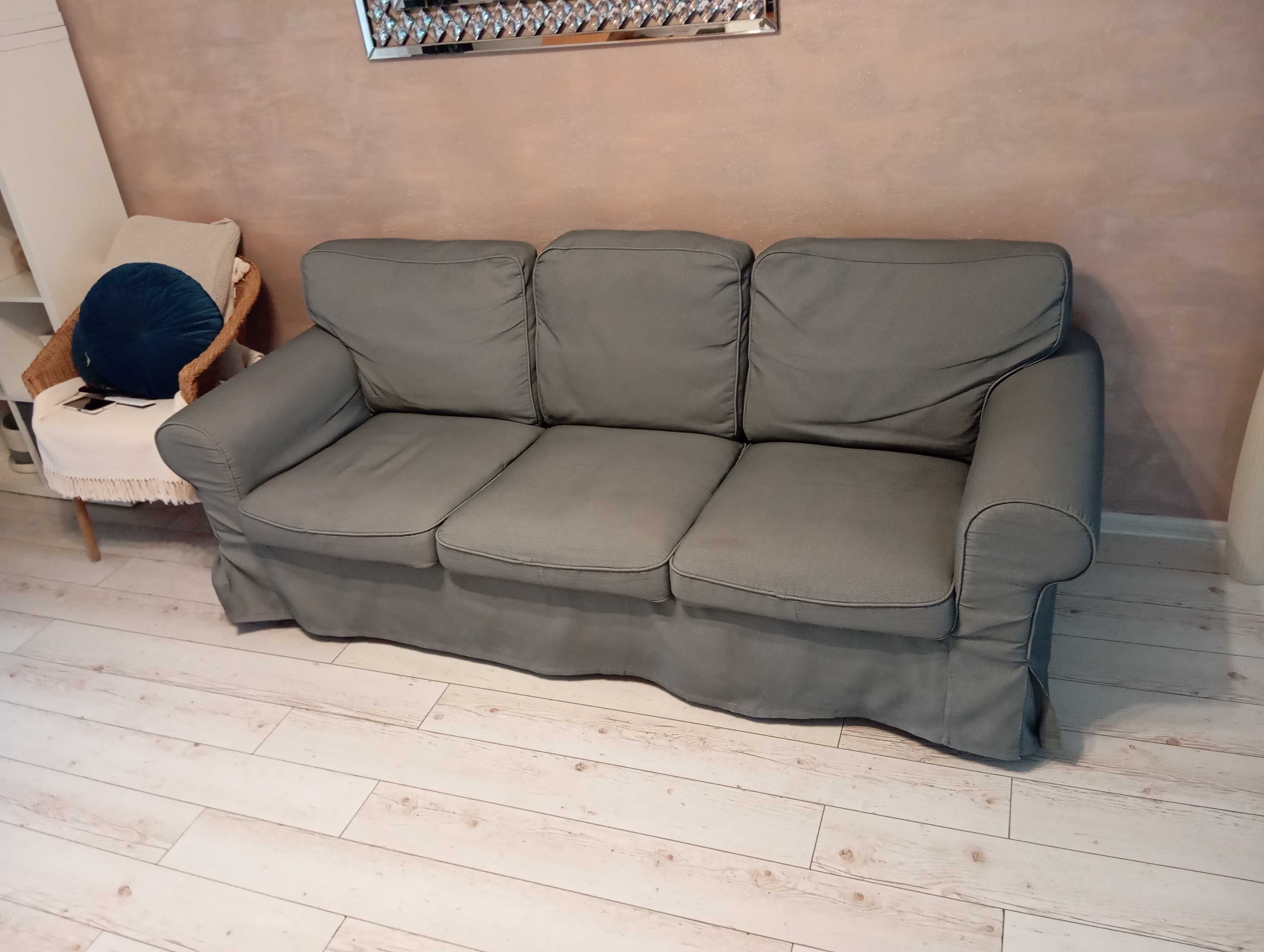 IKEA EKTORP sofa 3-osobowa, Hakebo ciemnoszary