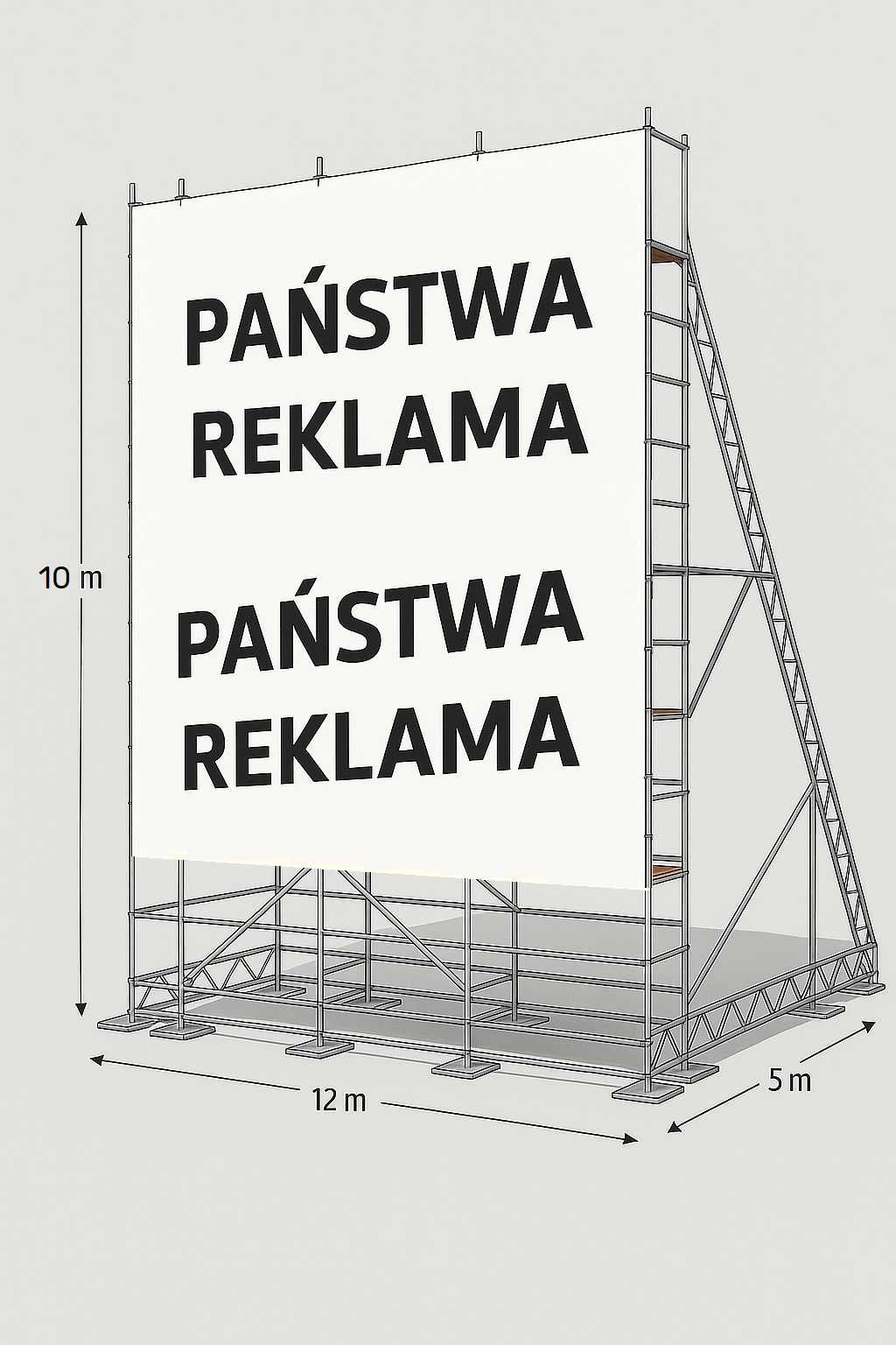 Wynajem | konstrukcja reklamowa 12x10m