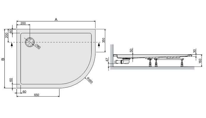 Brodzik Sanplast BP-L/FREE 90x120x5 nowy