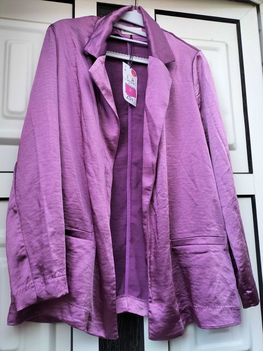 Blazer feminino acetinado lilás Lefties S
