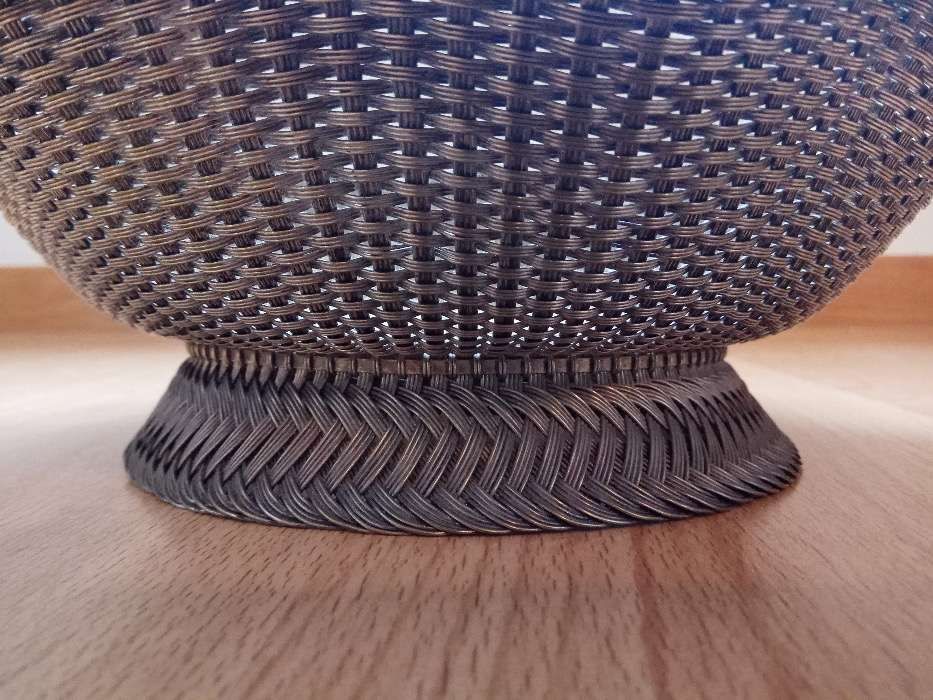 2 Centros / Cestos Vintage em Metal (Técnica de Cestaria)