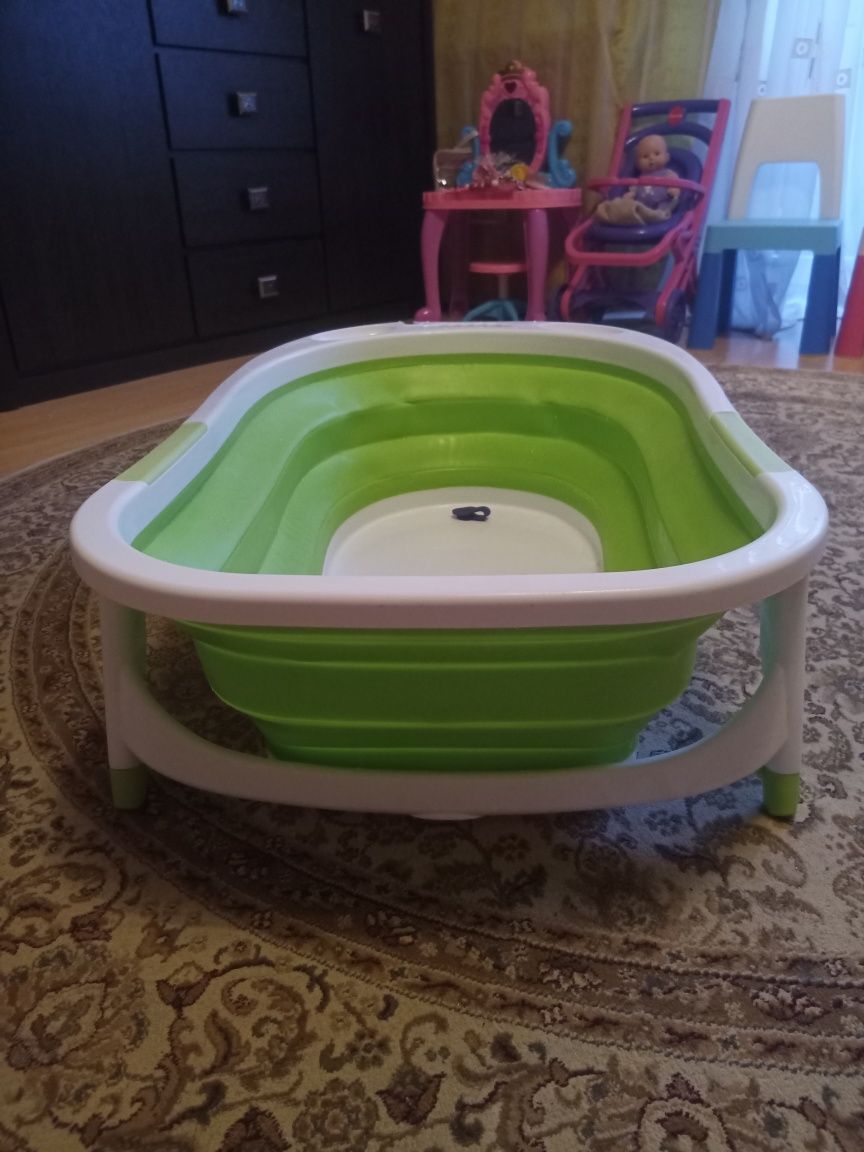 Ванночка дитяча  складна + подарунок гамак для купання немовлят