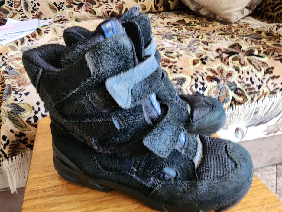 Зимові ботинки, черевики ecco, оригінал, натуральна замша, текстиль