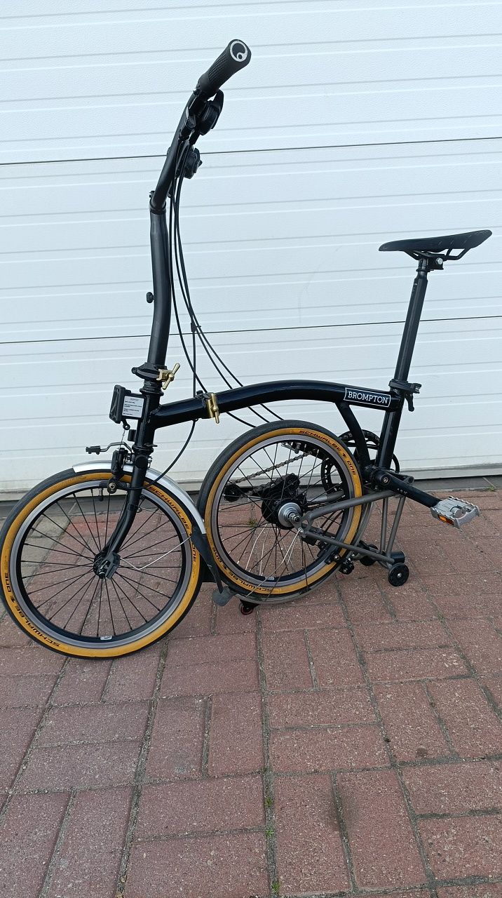 Brompton P-Line 6 biegów Wysoka kierownica Tytanowy widelec i trójkąt