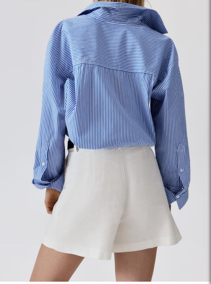Шорты h&m лен белые