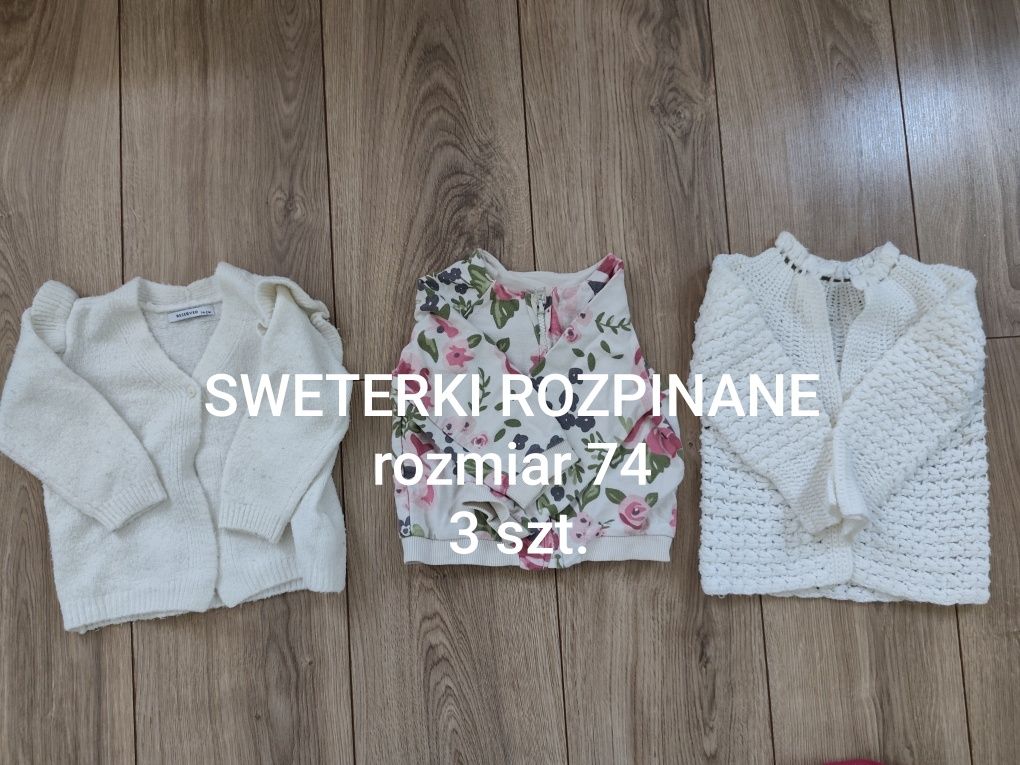 Paczka ubranek dla dziewczynki rozmiar 74 70 szt.