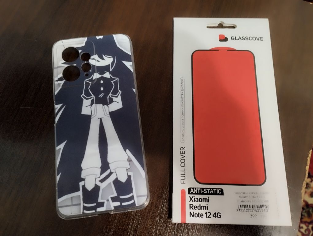 Чохол та захисне скло на Xiaomi Redmi Note 12, чохол Місс циркуль