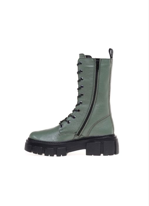 Жіночі черевики на шнурку колір хакі 39 розмір