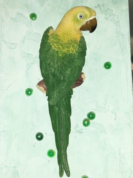 Керамический настенный попугай