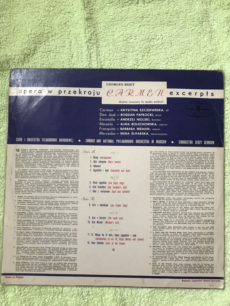 Płyta winylowa Georges Bizet