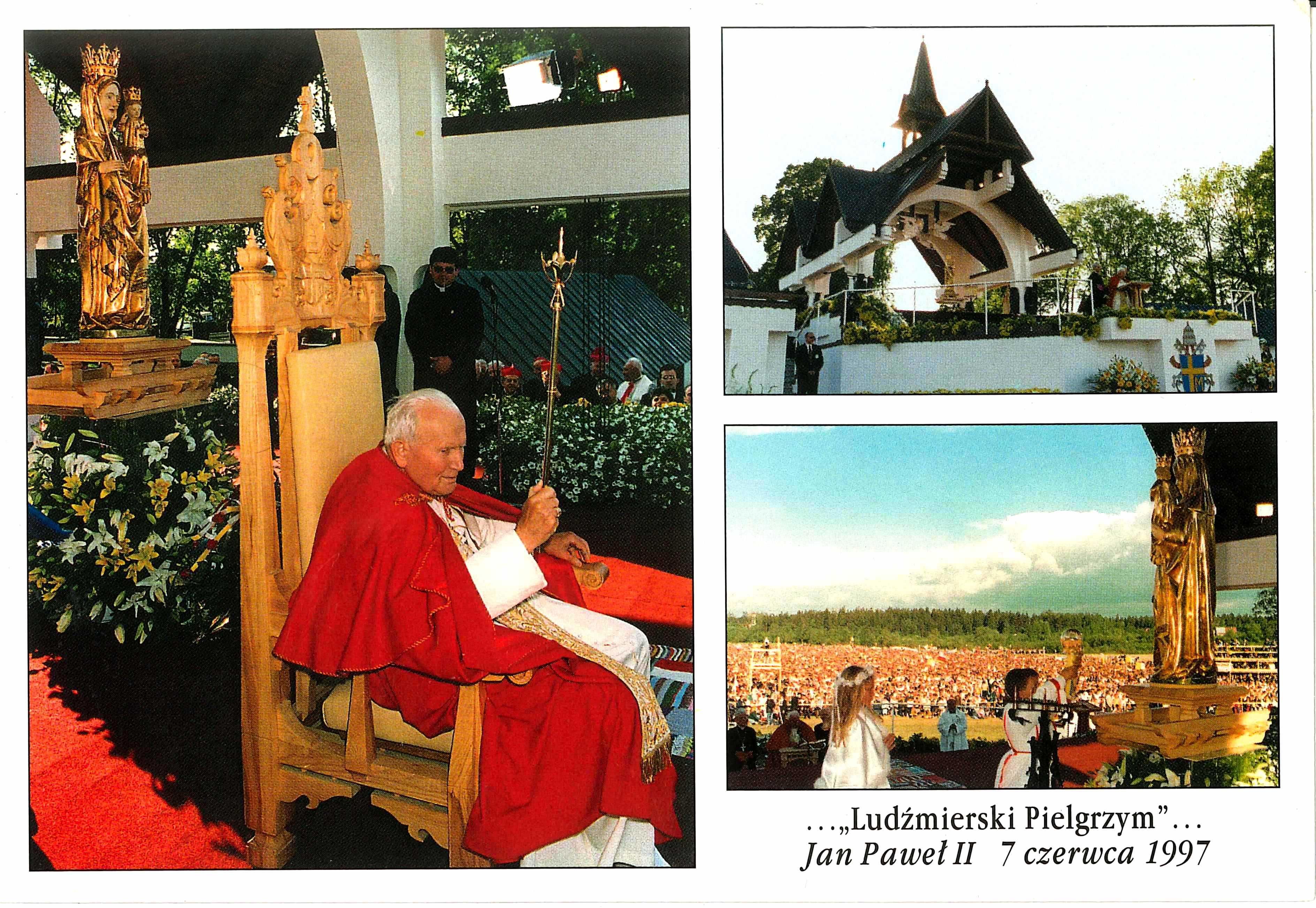 Pocztówka - Ludźmierski Pielgrzym Jan Paweł II. 7 czerwca 1997