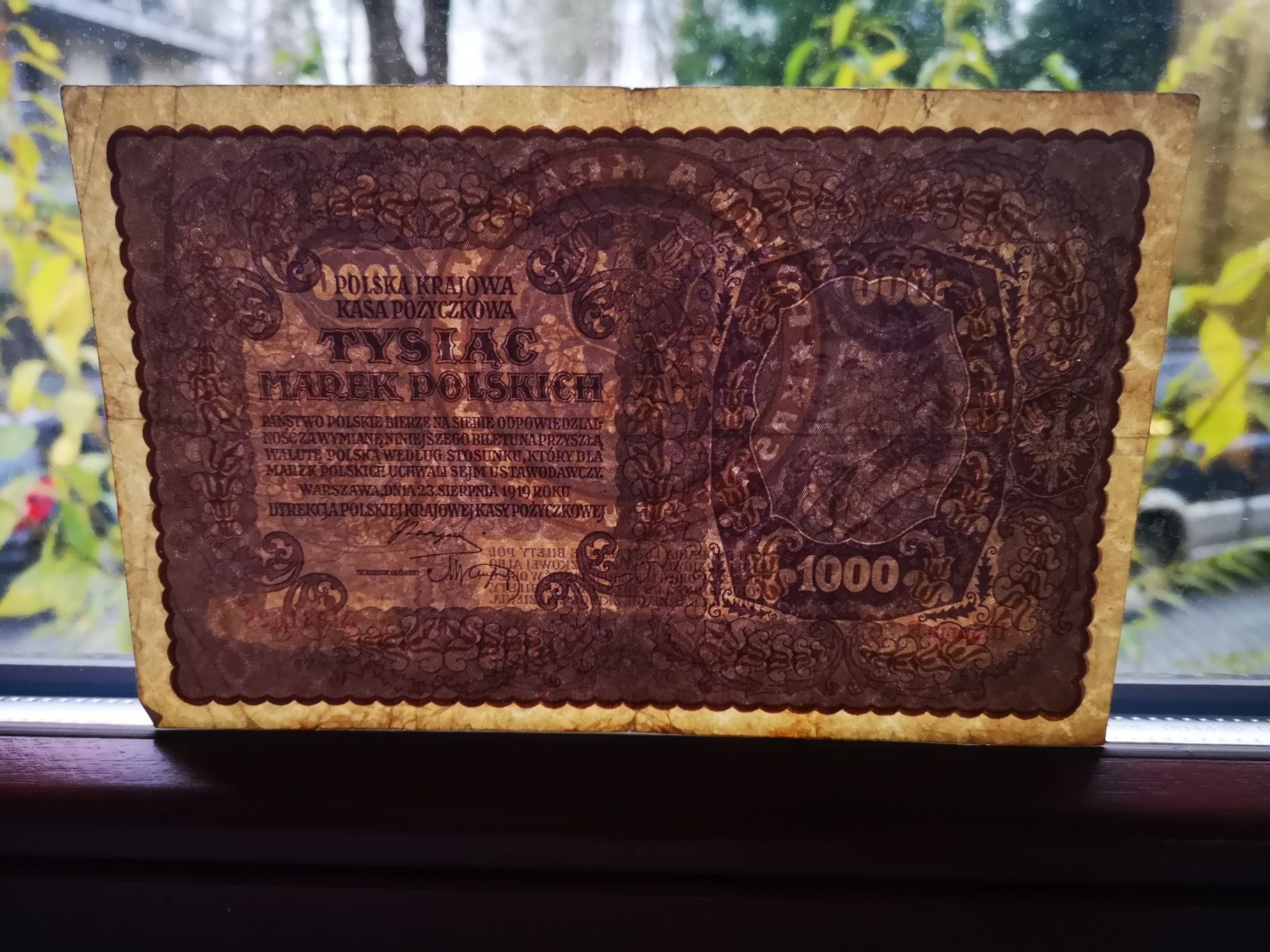 Kolekcja 1919 banknoty 1000 marek 100 marek 1/2 marki 10 marek 5000