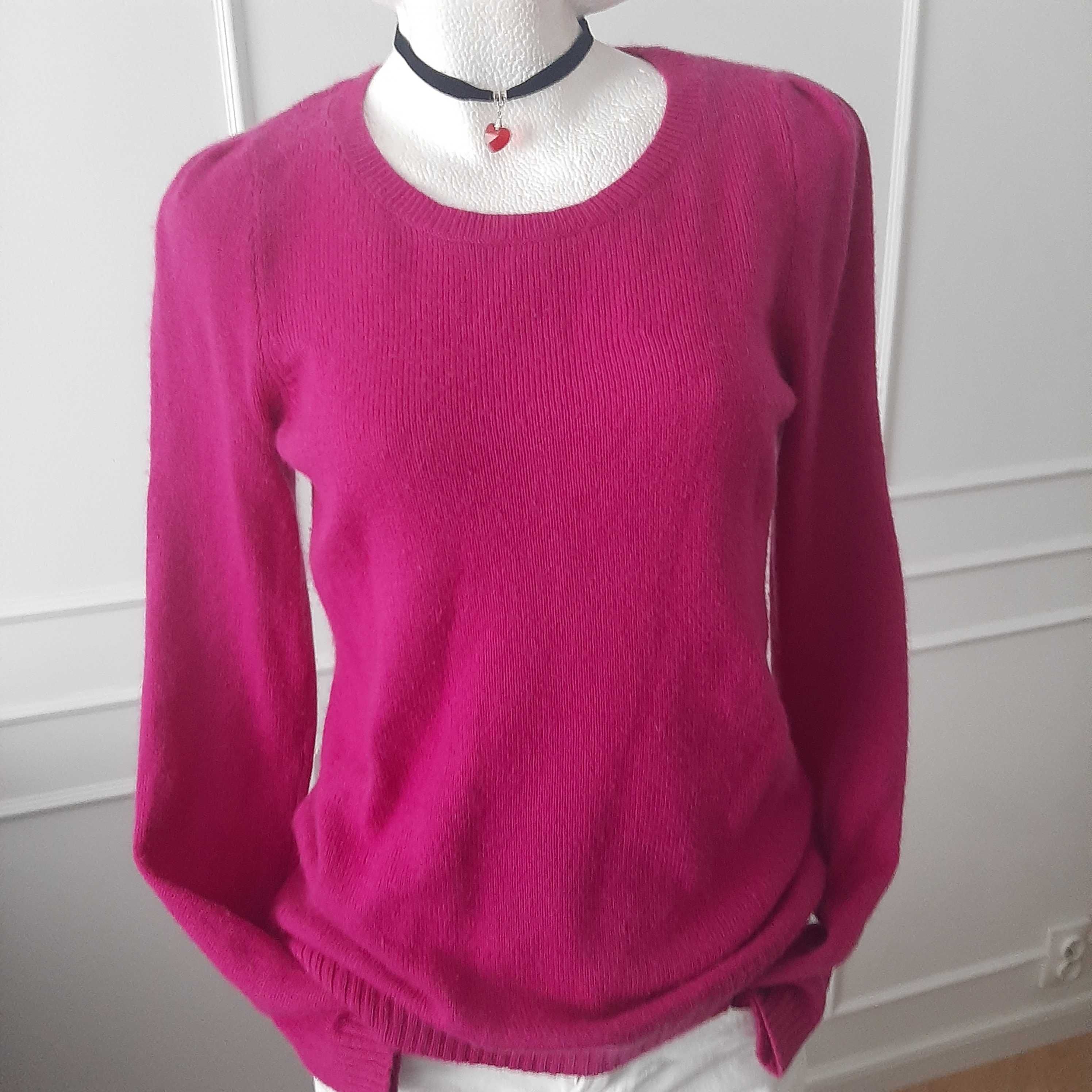 sweter fuksja angora must have