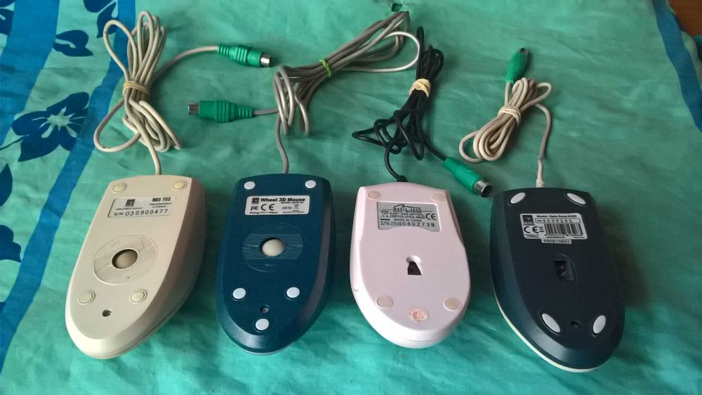 4 myszy komputerowe A4Tech PS/2. Dwie Myszki optyczne+Dwie Kulkowe.