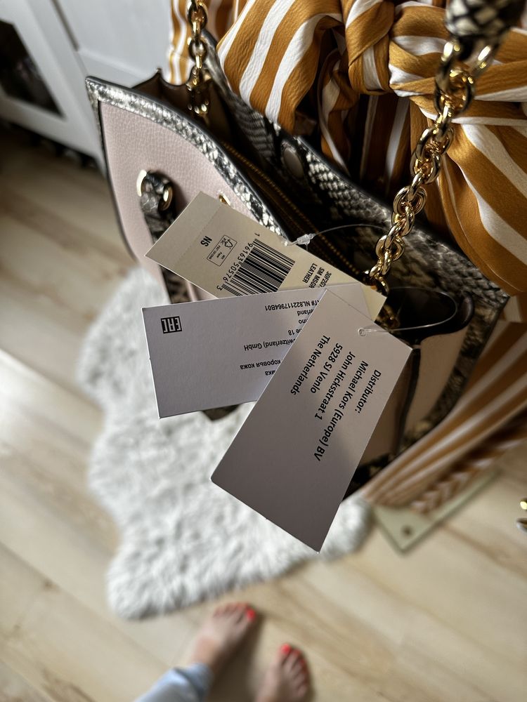 Michael Kors Chantal piękna torba na ramię skóra naturalna