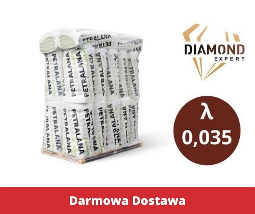 Wełna Mineralna Skalna-Na Poddasza-20-Domy Szkieletowe-0,035 150  180