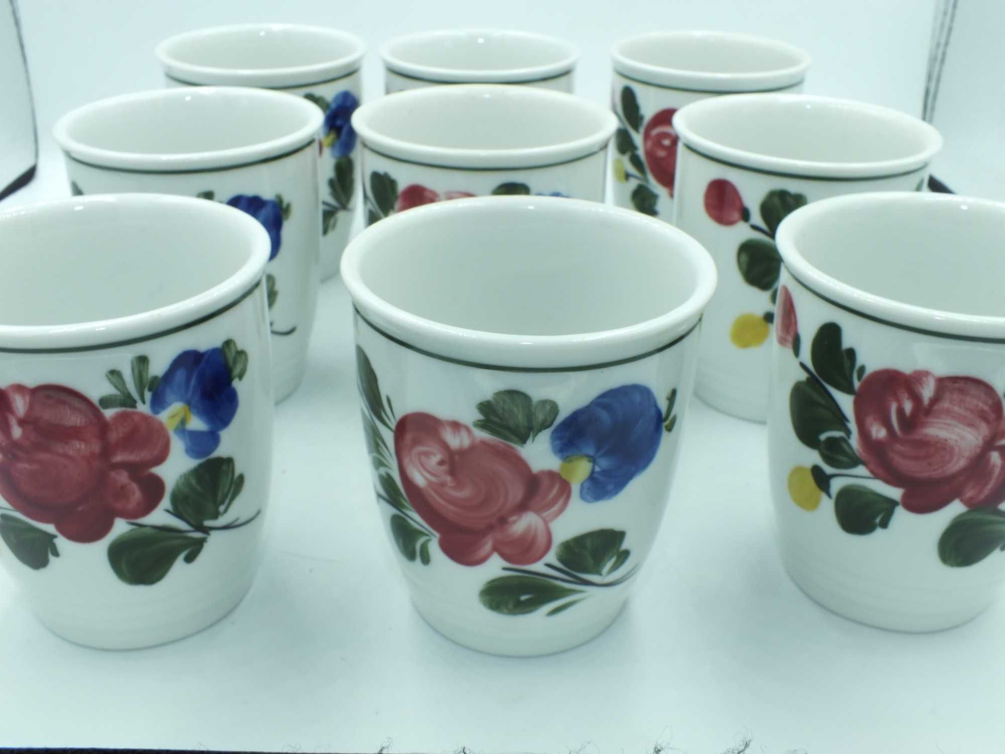 Kubeczki Porcelana Lilien Austria 9 szt śliczne B102213