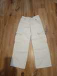 Spodnie jeans biały cargo H&M