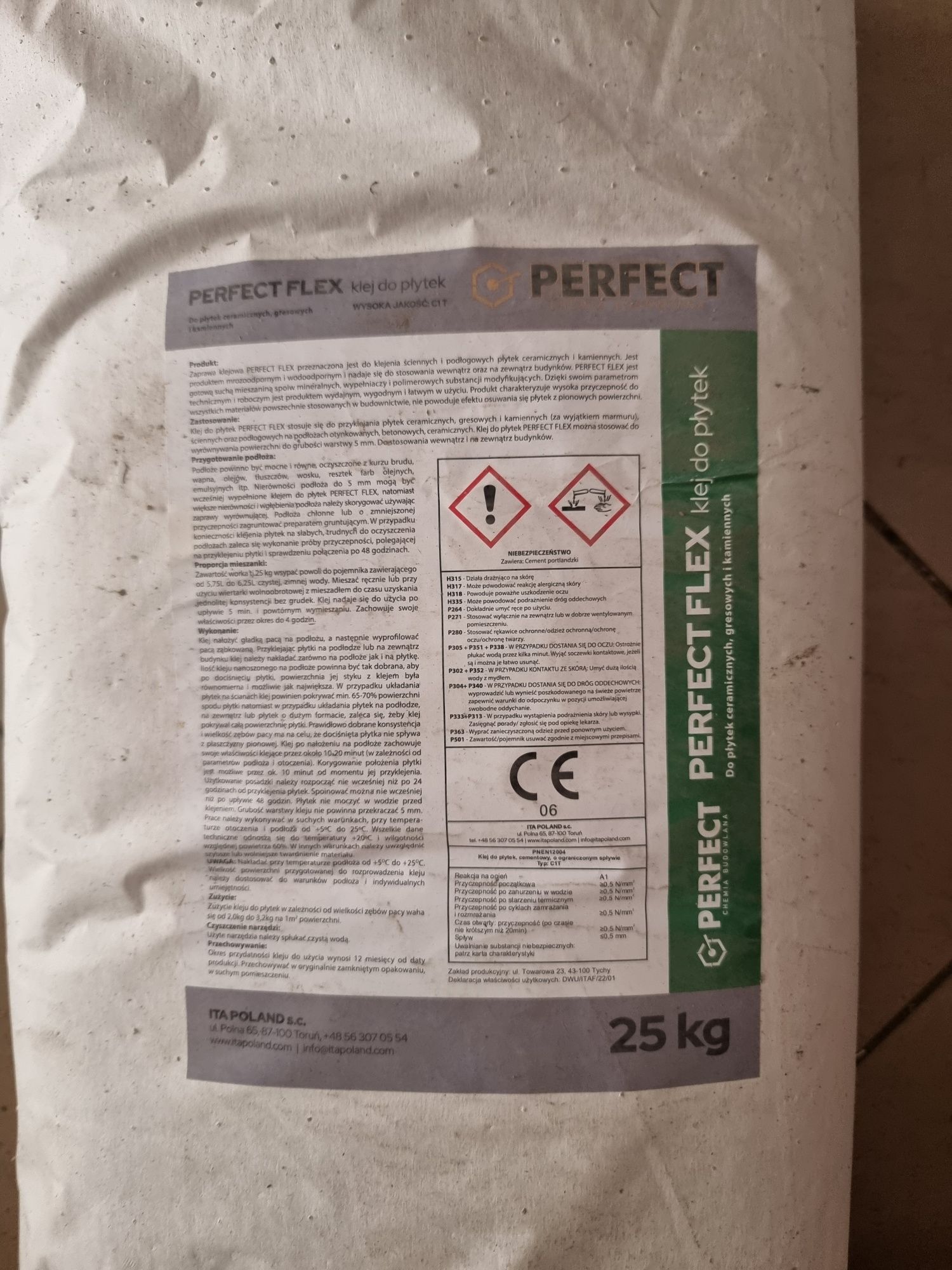 Perfect flex klej do płytek.