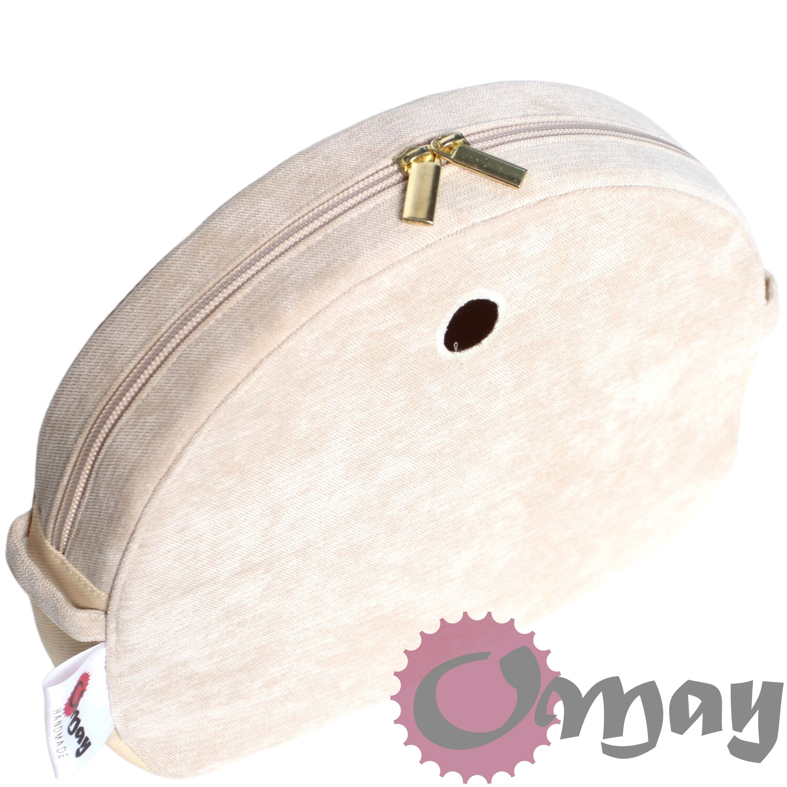 organizer do OBAG MOON LIGHT welur beżowy Złoty 2 kieszenie wkład OMAY