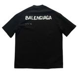 Balenciaga czarny t shirt z nowej kolekcji Oversize