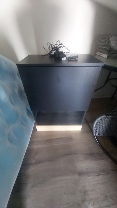 WITRYNA SZAFKA WISZĄCA Dąb Lefkas + Oświetlenie + Kołki