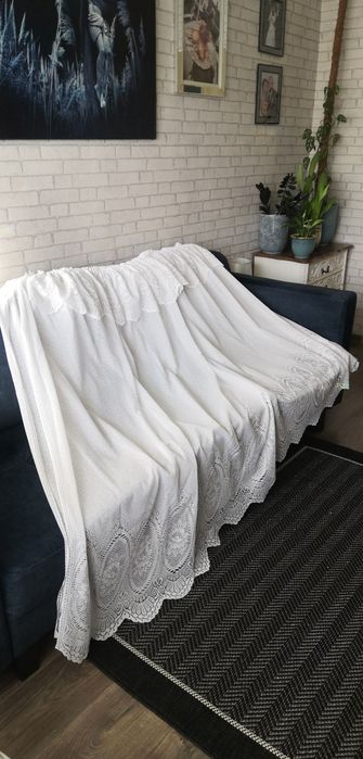 Firanka biała o przepięknym wzorze