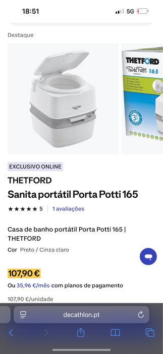 Sanita portatil completamente nova