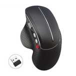 Ergonomiczna mysz bezprzewodowa HXSJ czarna USB