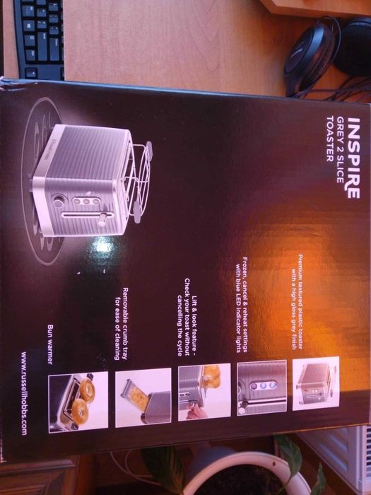 Toster Russell Hobbs Inspire Grey 2 slice szary 1050W rzadki kolor
