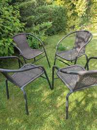Zestaw 4 krzeseł ogrodowych
