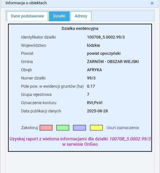 Sprzedam działkę