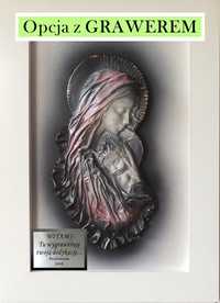 Obraz Matki Boskiej na prezent ślubny PAMIĄTKA ŚŁUBU dedykacja GRAWER