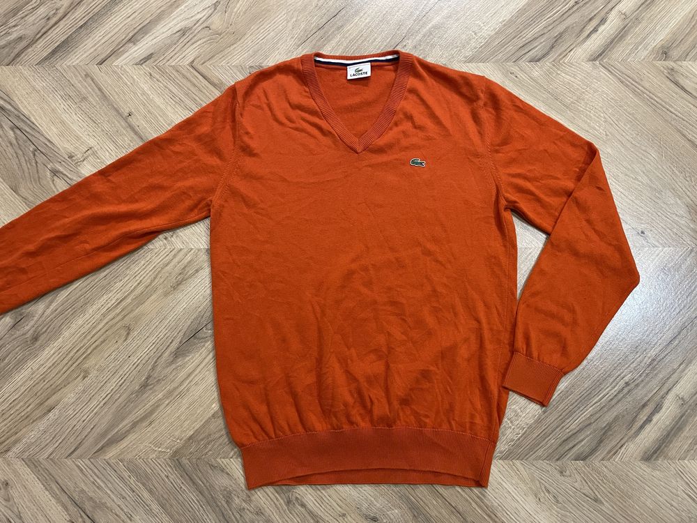 Oryginalny Sweter Lacoste orange pomarańczowy M L