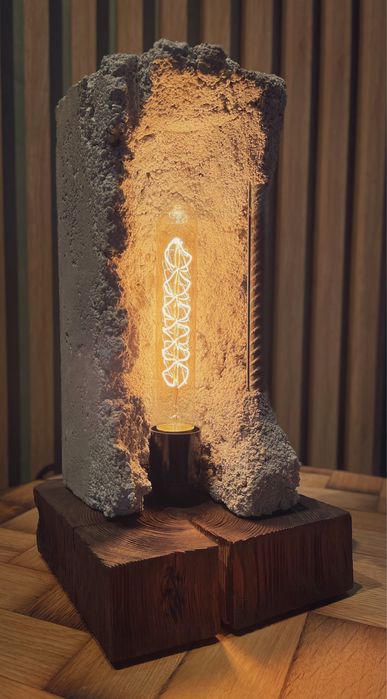 Lampa betonowa - industrialna (hand-made)